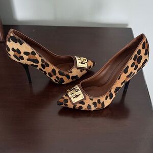 Leopard Print Tory Burch Stiletto Heels
